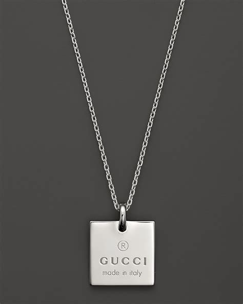 square gucci necklace|gucci silver and onyx necklace.